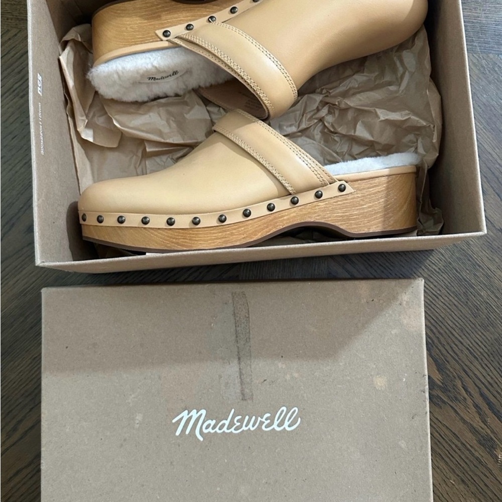 Madewell Beige Leather Mules - Picture 10 of 10